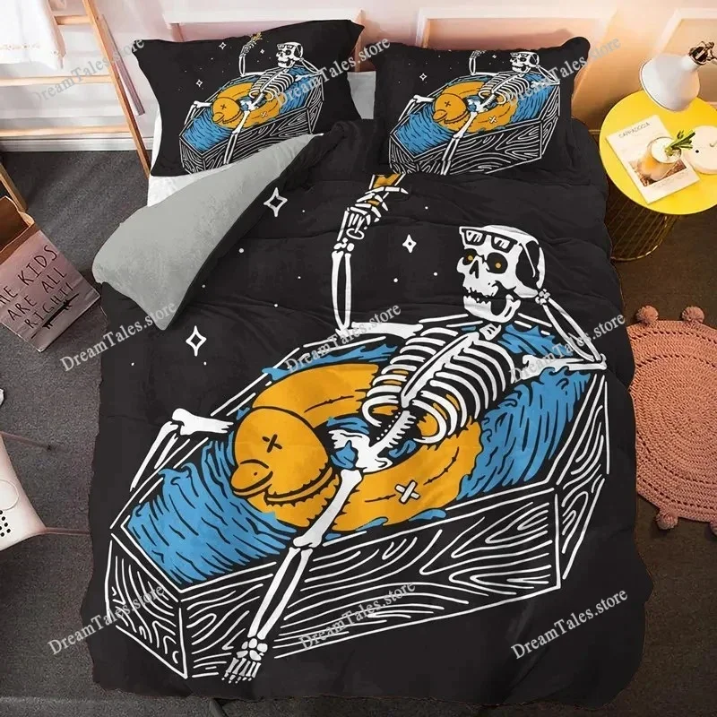 

New Skull Bedding Set Single Twin Full Queen King Size Bed Set Adult Kid Bedroom Duvet Cover Sets 3D Print Bed Sheet Set741