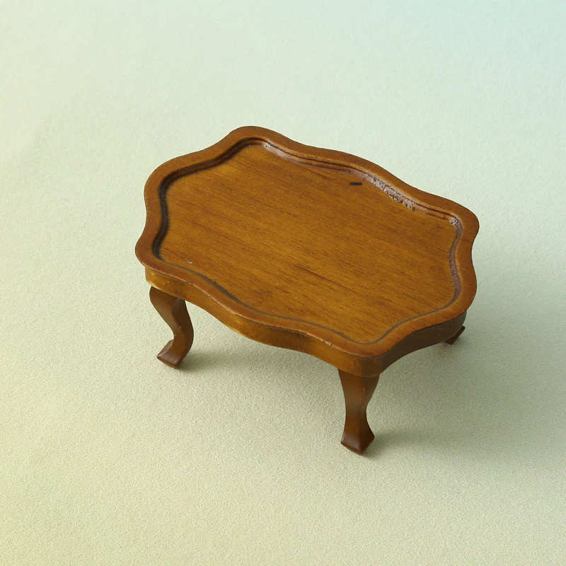 1:12 Dollhouse Miniature Vintage Lace Small Round Coffee Table Furniture Home Model Decor Toy Doll House Accessories