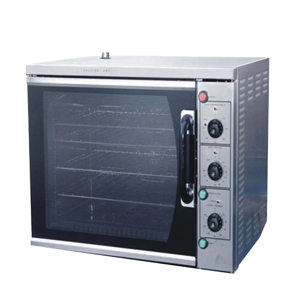Linkrich 220V Stainless Steel Electric Convection Oven Heavy-Duty Deck Oven for Bread Pizza Baking Bakery Restaurant Industries