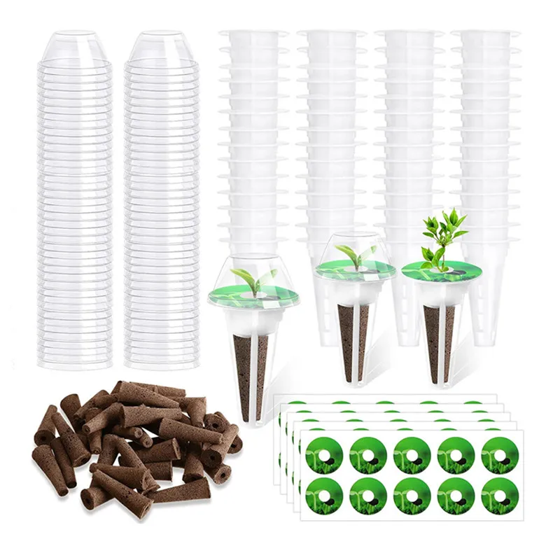 

120Pcs/set Soilless Seed Grow Nursery Pot Grow Sponges Aerogarden Plant-Hydroponics Planting Basket Growing System Supplies