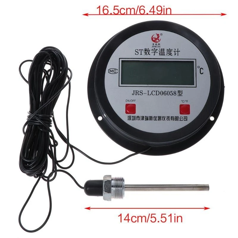 Water Temperature Meter Tester Detector Gauge High-Temperature Industrial Boile…