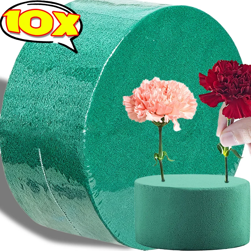 1-50 قطعة إسفنجة زهور متعددة الاستخدام ماصة للماء سهلة القطع زهور طازجة خضراء مفيدة لحفلات الزفاف ديكور الحديقة رغوة الأزهار
