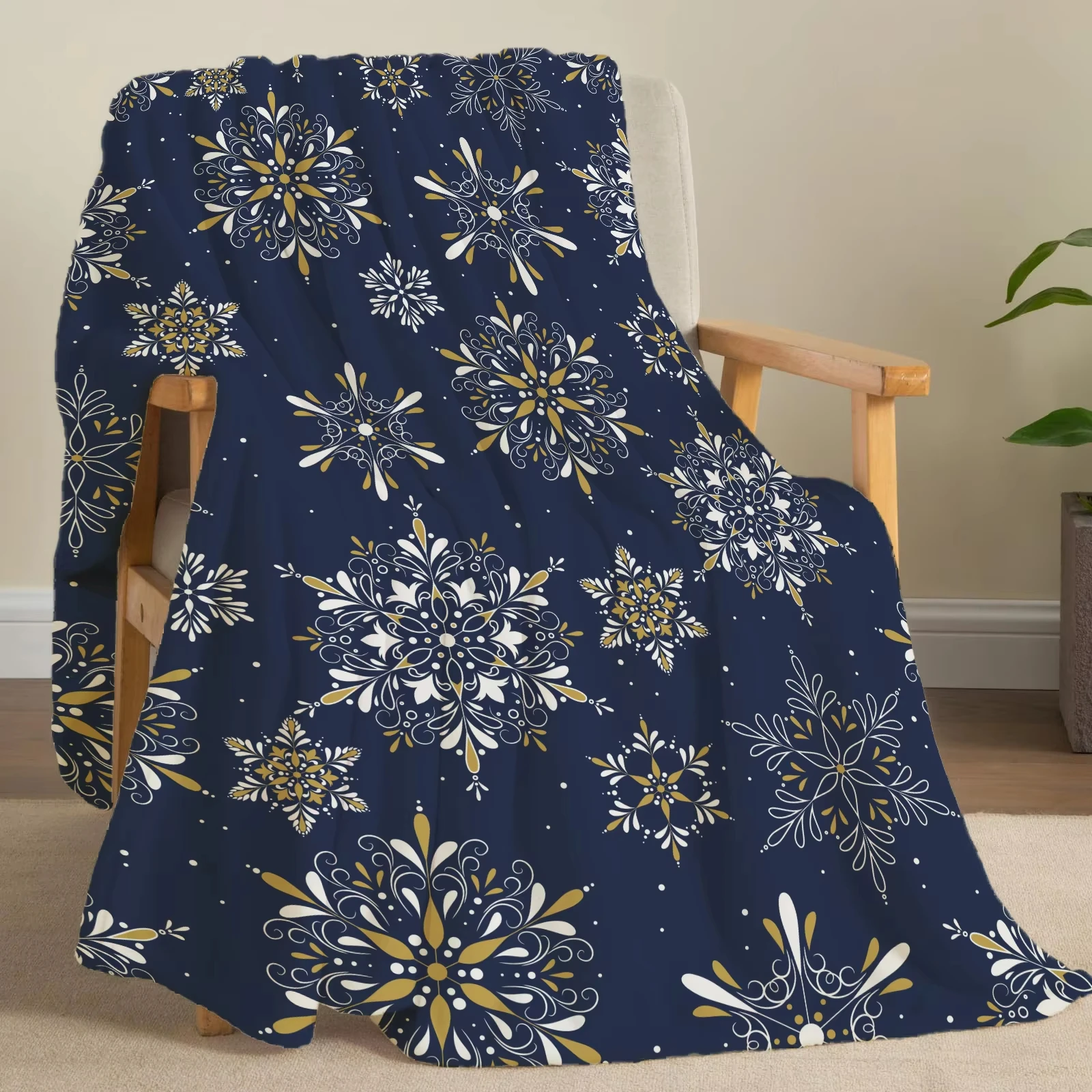 Christmas Flannel Throw - Creative Print Soft Cozy Sofa Blanket, Perfect Holiday Gift for Her