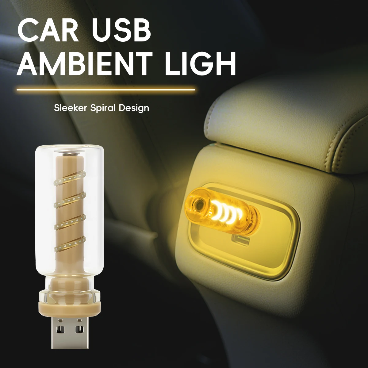 1xUSB LED spiral Filament Touch Dimming Bulb 5V Retro LED Bulbs 1W Night Light Camping Incandescent Decorative LED Light For Car