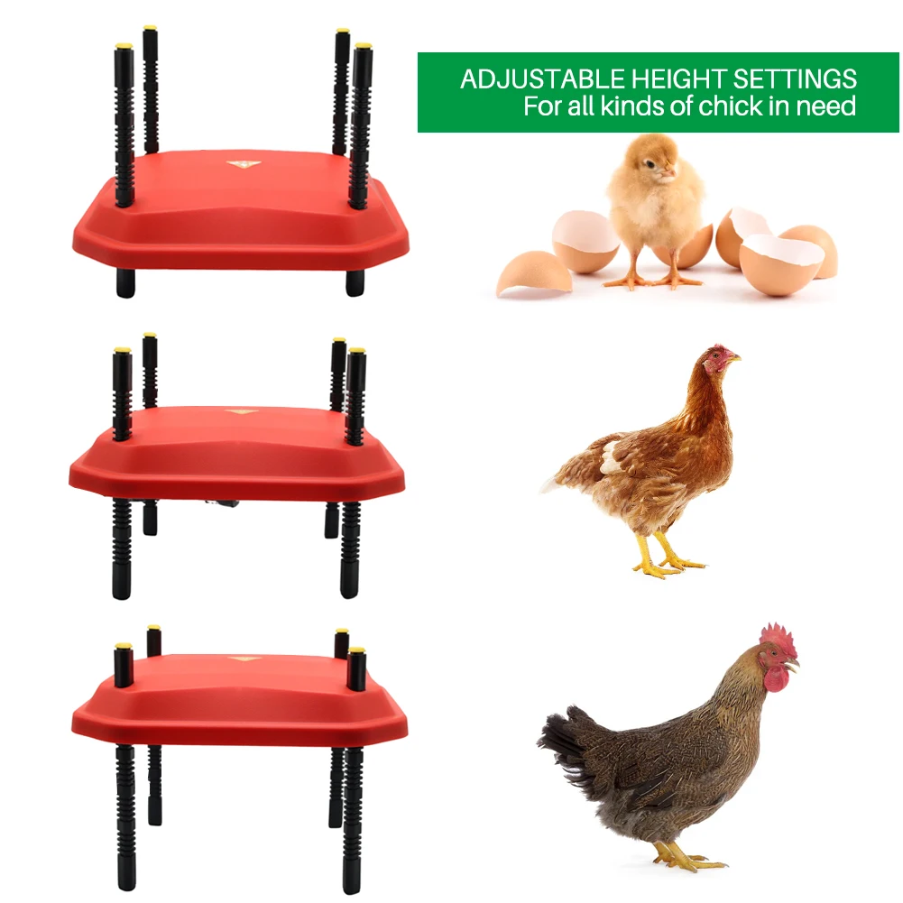 حاضن الفرخ الكهربائي لوحة التدفئة قابل للتعديل ارتفاع الفرخ الدجاج دفئا قابل للتعديل الفرخ حظيرة سخان متحكم في درجة الحرارة