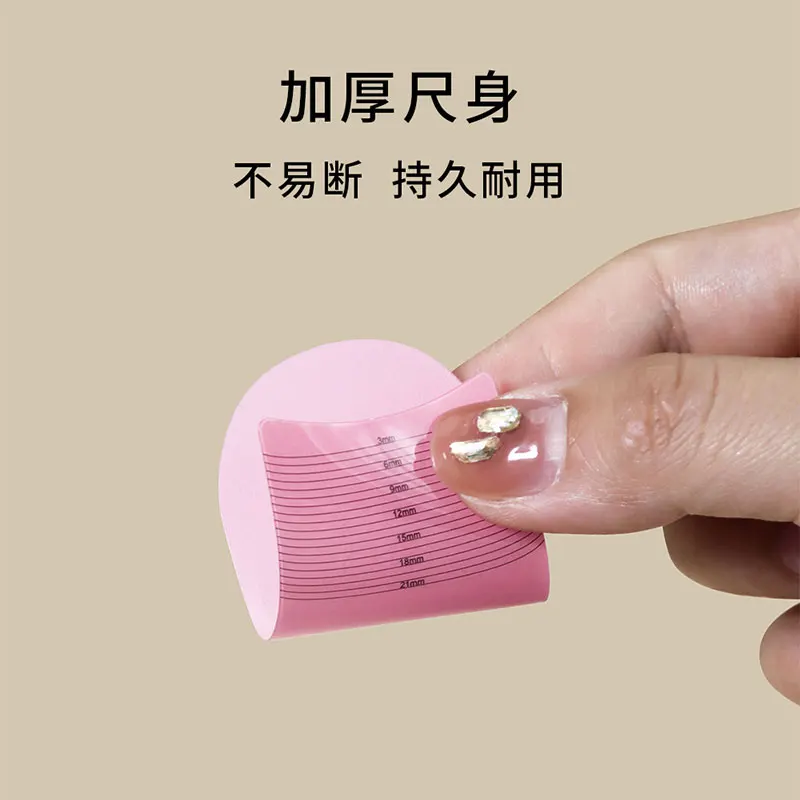 10Pcs Lash Length Measuring Ruler Portable Soft Plastic Ruler Makeup Tool Lashes Extension Growth Accessory