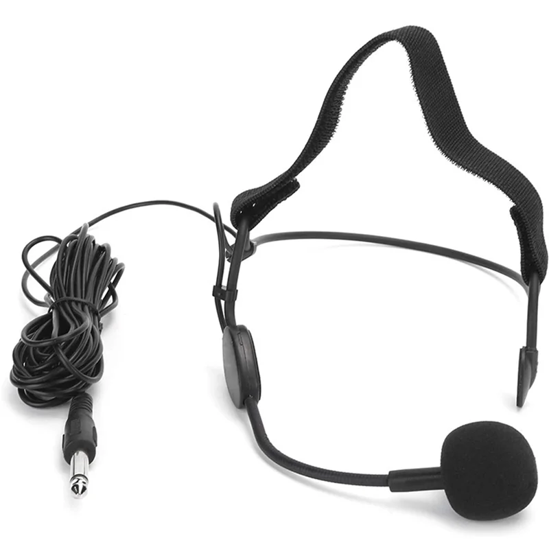 ABGI-2Pcs 6.35 مللي متر التوصيل ديناميكي عقال ميكروفون الأذن هوك ميكروفون مناسبة ل WH20TQG آلة موسيقية الغيتار