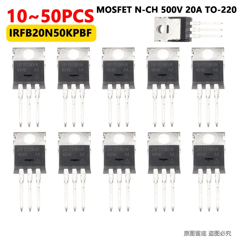 

(10 ~ 50 шт.) IRFB20N50KPBF IRFB20N50K FB20N50K TO-220 500 В/20A N-channel MOSFET 100% новый оригинал