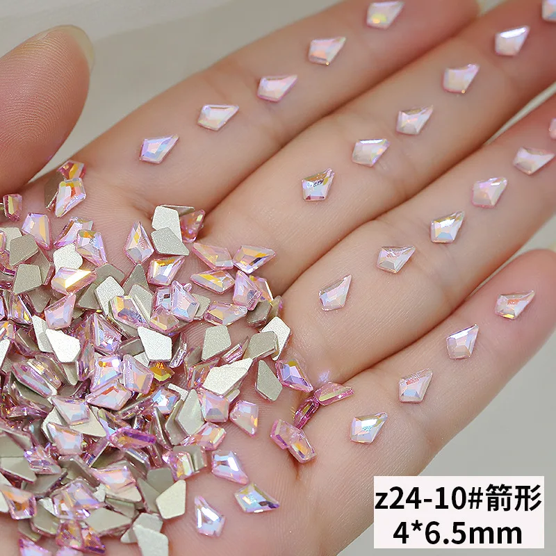 50PCS Sparkle Mini Cognac Pink Flatback Diamonds Star Marquise Love Glass Nail Art Rhinestones Decorations Manicure Ornaments image 3