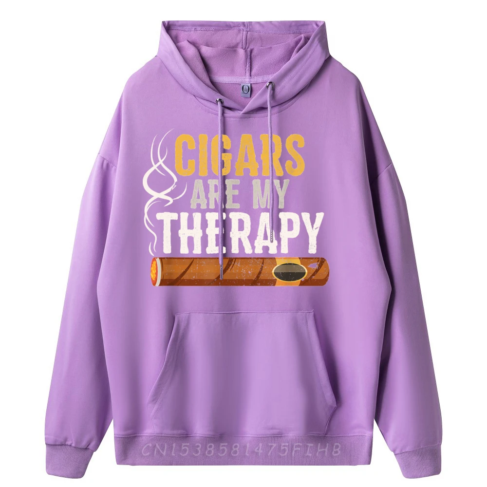 Crewneck Cigars Are My Therapy Funny Youth Hoodies Geek Long Sleeve Hoodies Discount Family Hoodies