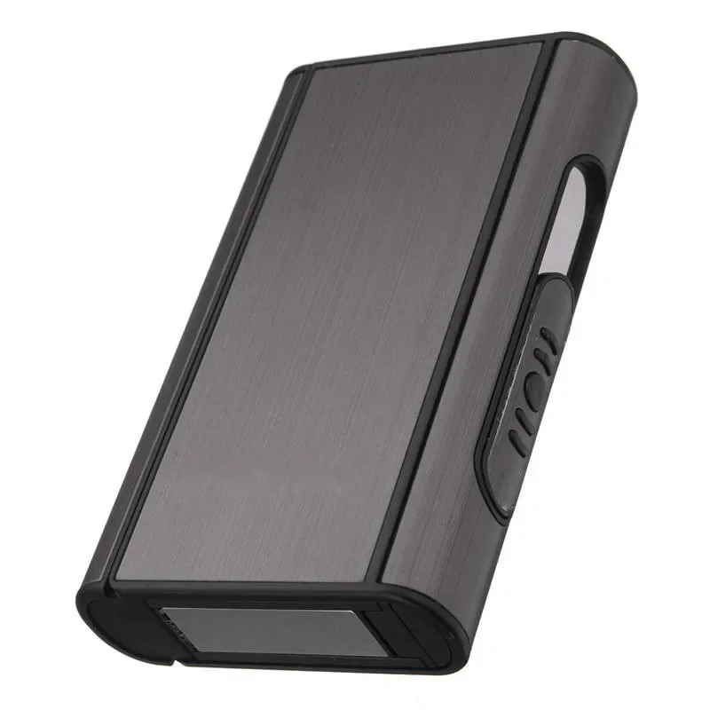 SMO Aluminum Portable Automatic Cigarette Case 10 Capacity Pop-up Waterproof Tobacco Box Smoking Accessories Men Gadgets