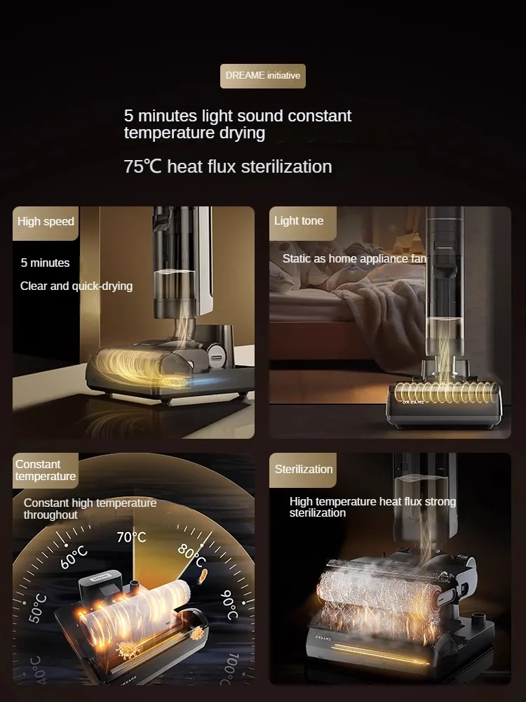 DREAME Washing Machine H20ProMix Hot Washing Speed Drying Machine Five Mite Removal Dust Removal Bacteria Home Appliances