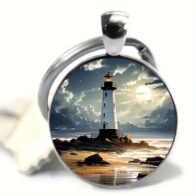 The Lighthouse Patterned Keychain, Symbolizing Light and Hope, Is The Best Gift for Family Members