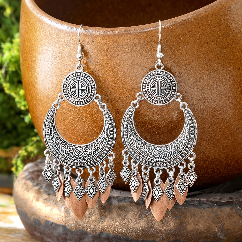 Estilo étnico balançar brincos - Ethnic Chic Fashion avaliação e preço