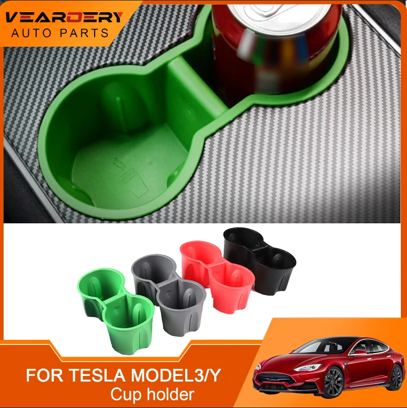 

Water Cup Holder Storage Box Limiter Accessories for Tesla Model 3 2017-2020