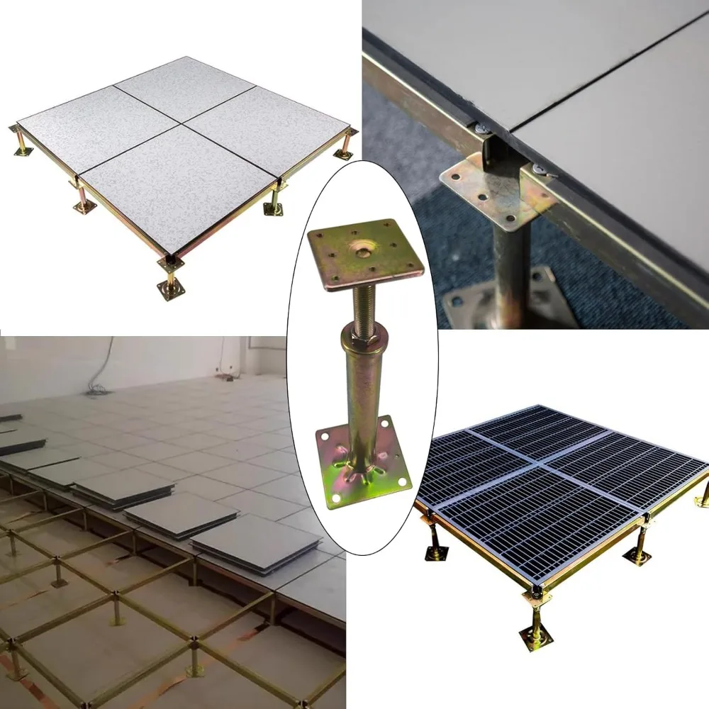 6 عبوات من مقابس الأرضية القابلة للتعديل، ارتفاع 11-16 بوصة، سعة 6 طن، فولاذ مجلفن لدعم البناء #3