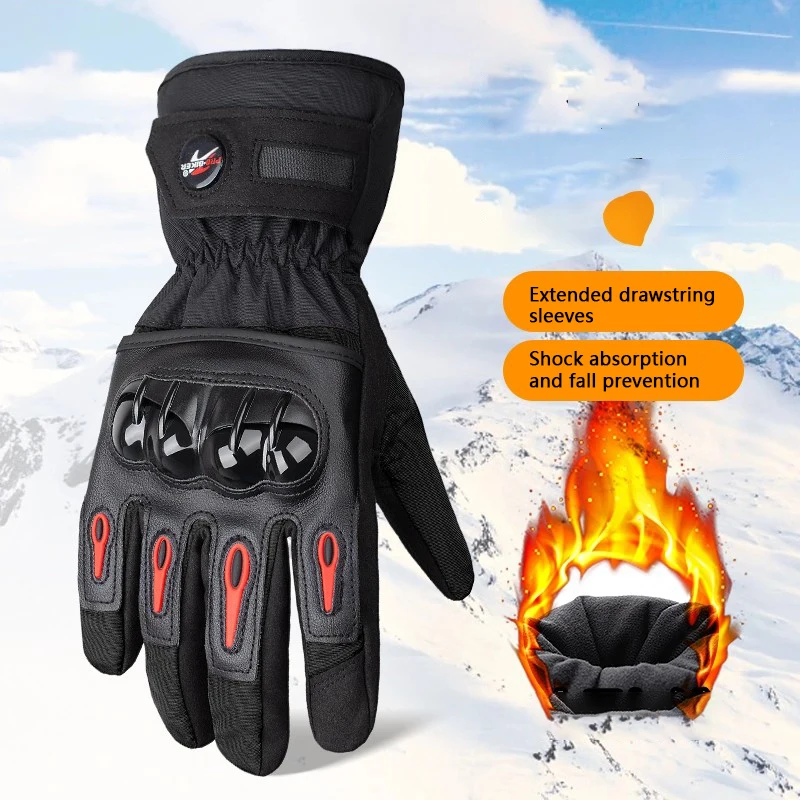

Winter Men's Motorcycle Gloves Waterproof Windproof Touchscreen Moto Gloves Ladys Boys Motorcycle Woman Racer Cycling Protective