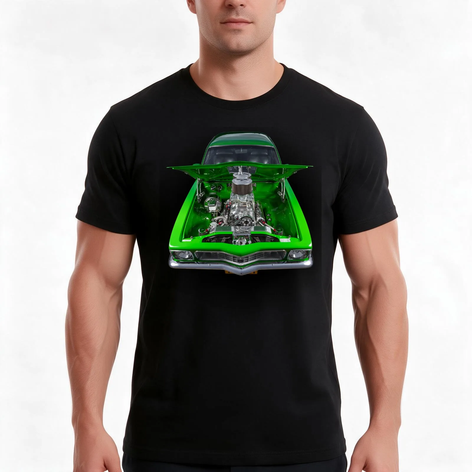 Supercharged Holden LJ Torana T-Shirt, Summer Casual Cotton Tee, Oversized Streetwear Tops, Vintage Graphic Print, 100% Cotton
