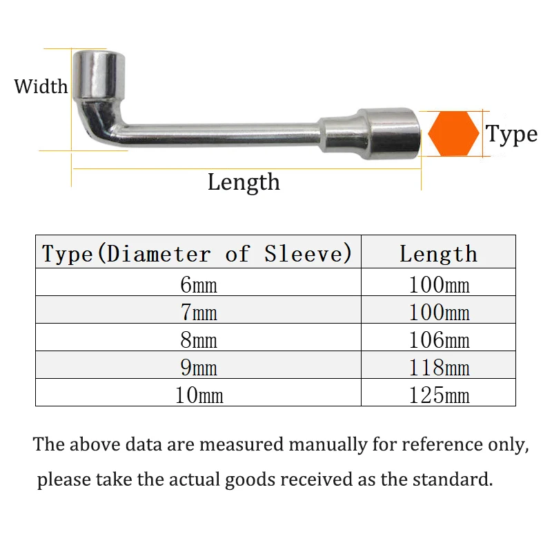 2pcs 6mm 7mm 8mm 9mm 10mm L Type Wrench For Fixed MK8 E3D Nozzle 3D Printer Parts Installation Repair Socket Wrench Pipe Spanner