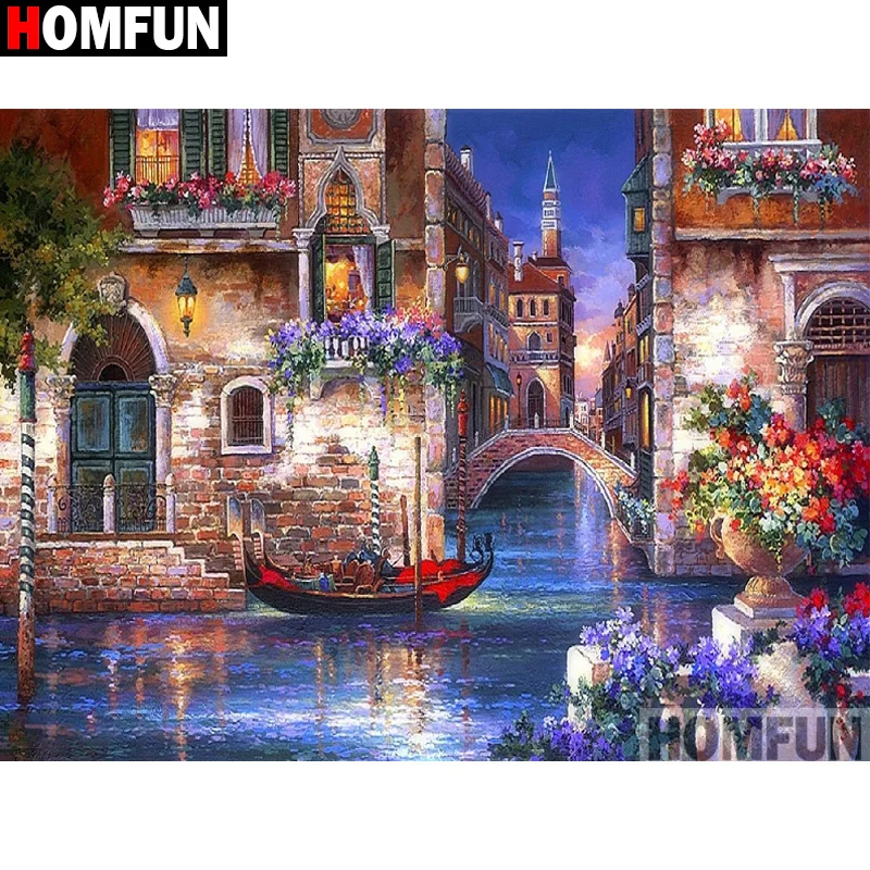 HOMFUN Art 5D Diy Diamond Painting 