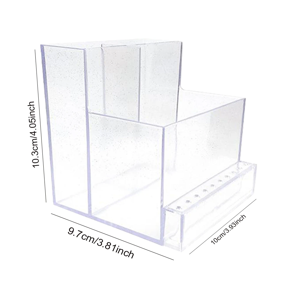 Transparent Nail Drill Bits Storage Rack 3-Row