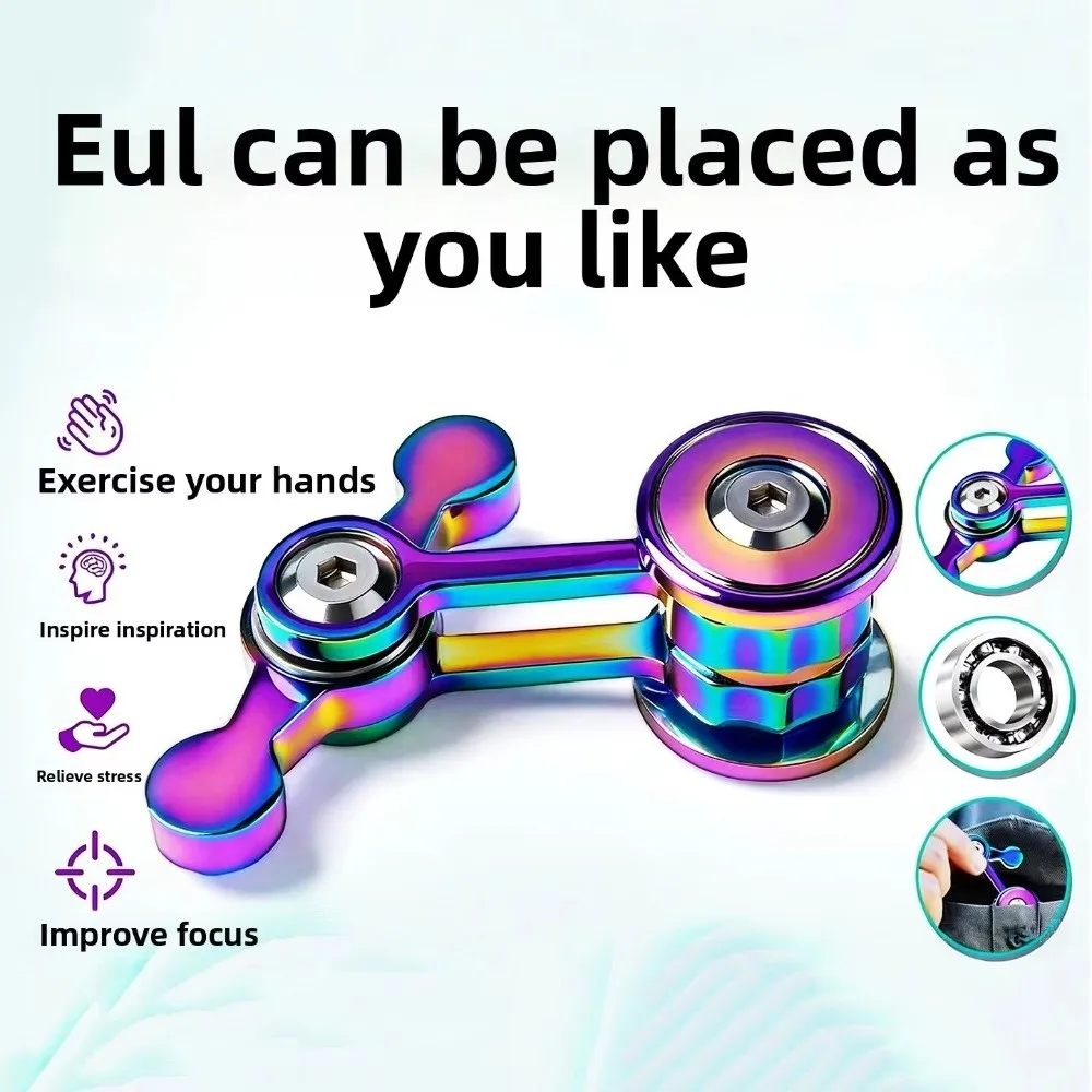 Full Metal Fingertip Gyroscope Chaos Pendulum Double Pendulum Fidget Spinner Portable Quiet Reduce Pressure Toy Reduce Pressure