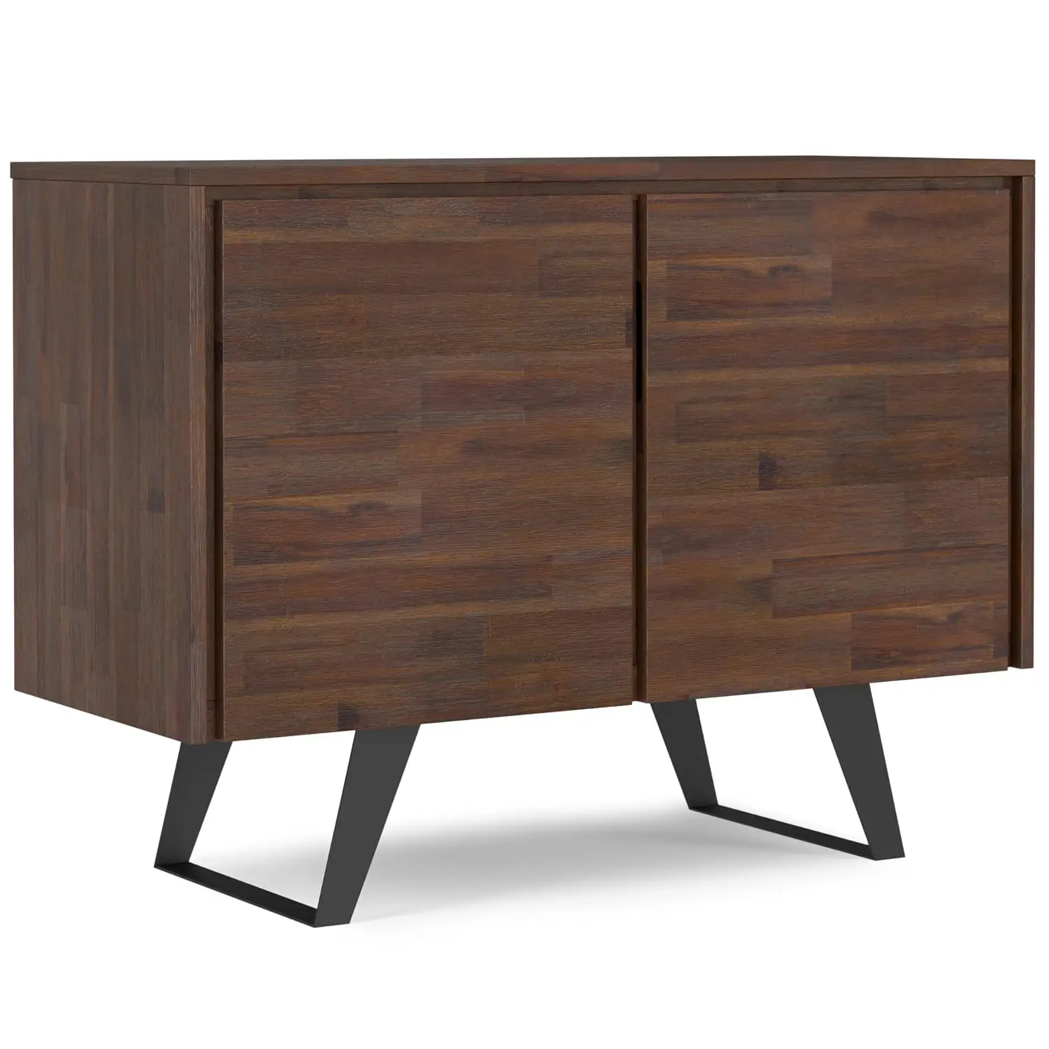 Solid Acacia Wood 3-Door Buffet Sideboard Cabinet 60