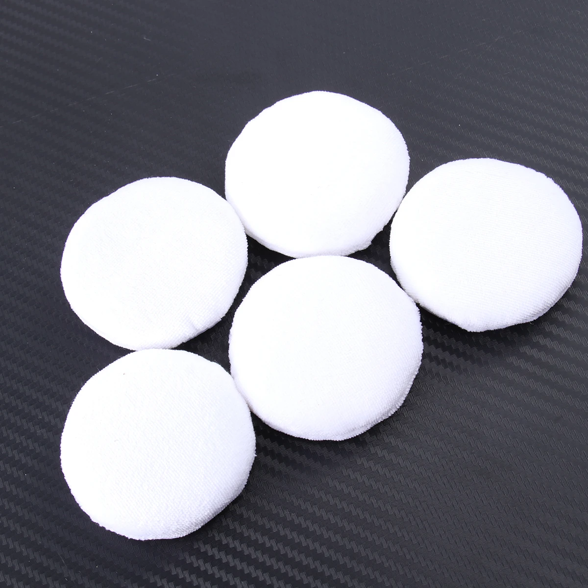 5個入り 60mm ホワイト ラウンドメイクアップスポンジ ルースパウダー用 ソフトコットンパフ 顔・体用 旅行用 パウダーパフ