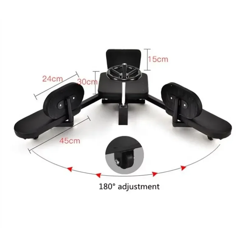 Newly Upgraded ZJFIT Home Gym Fitness Leg Split Yoga Exercise Stretching Machine With Adjustable Wheels