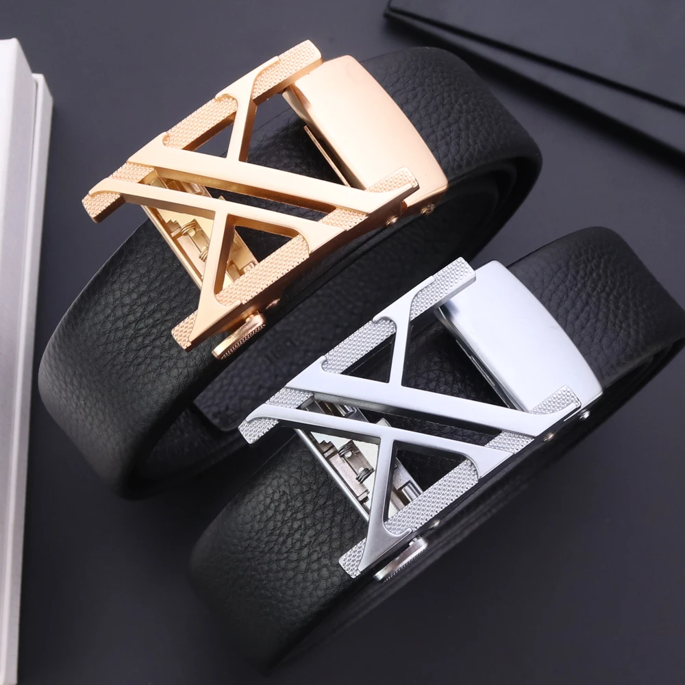 

Belts 34mm Famous Brand Women Belt dress Quality Genuine Luxury Leather Belt For Men Belt Male Strap Male Metal Automatic Buckle