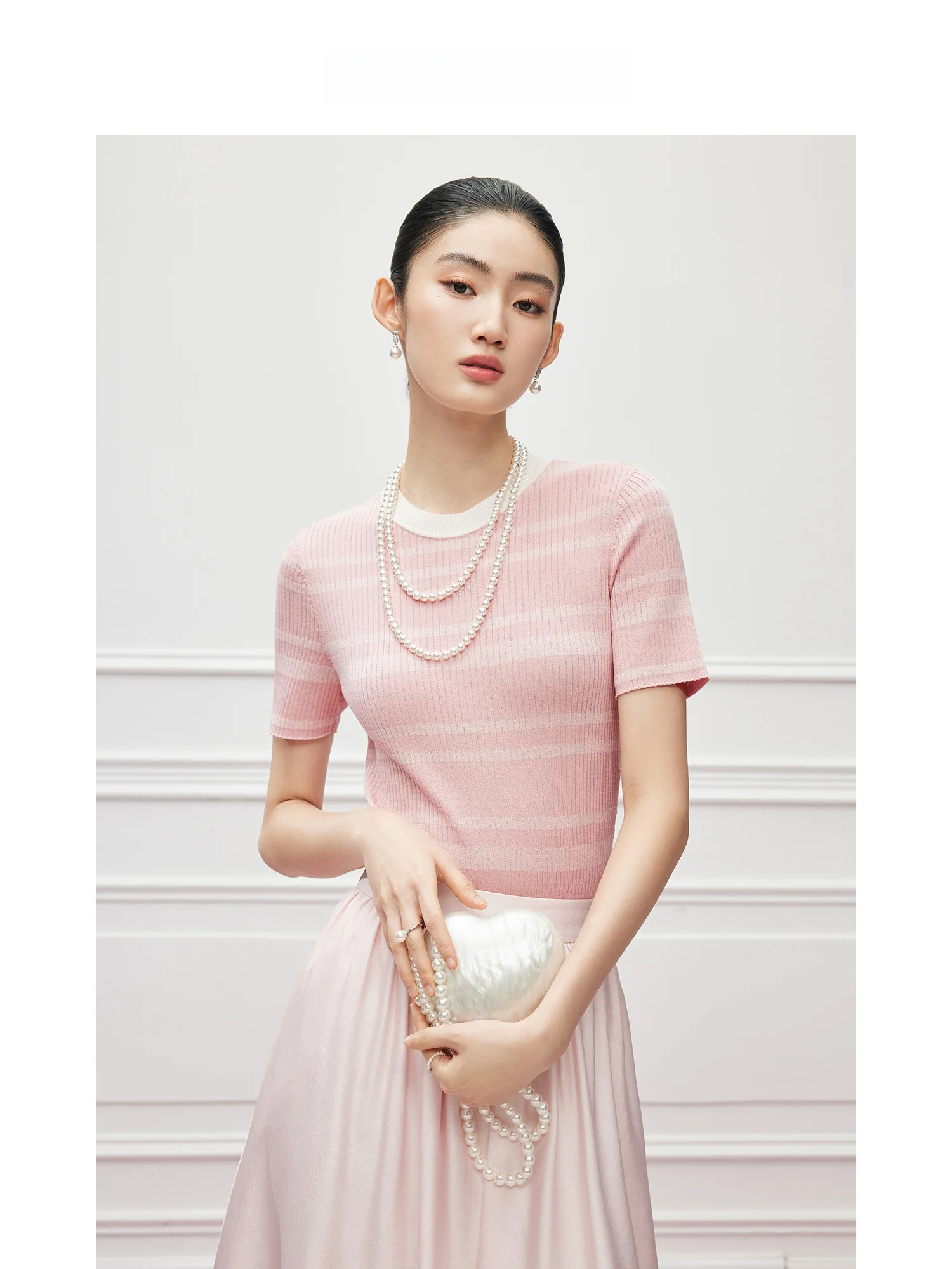 

Женская летняя футболка MandyZhang из шелковой смеси с коротким рукавом, в полоску, повседневный дизайн, с цветовыми блоками