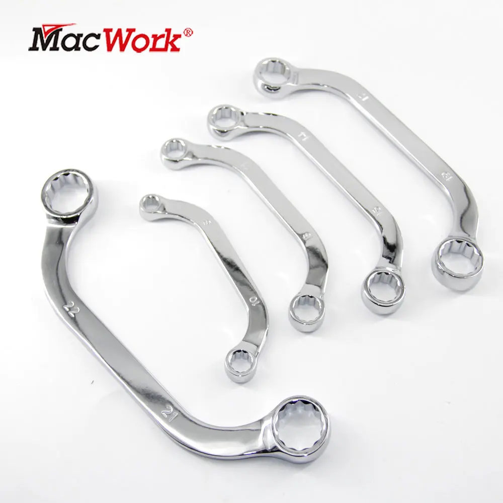 

5Pcs C Type/S Type Wrench of Key Set S-type/C-type Plum Double Ended Ring Metric Wrench Set Half Moon Spanner Auto Repair Tools