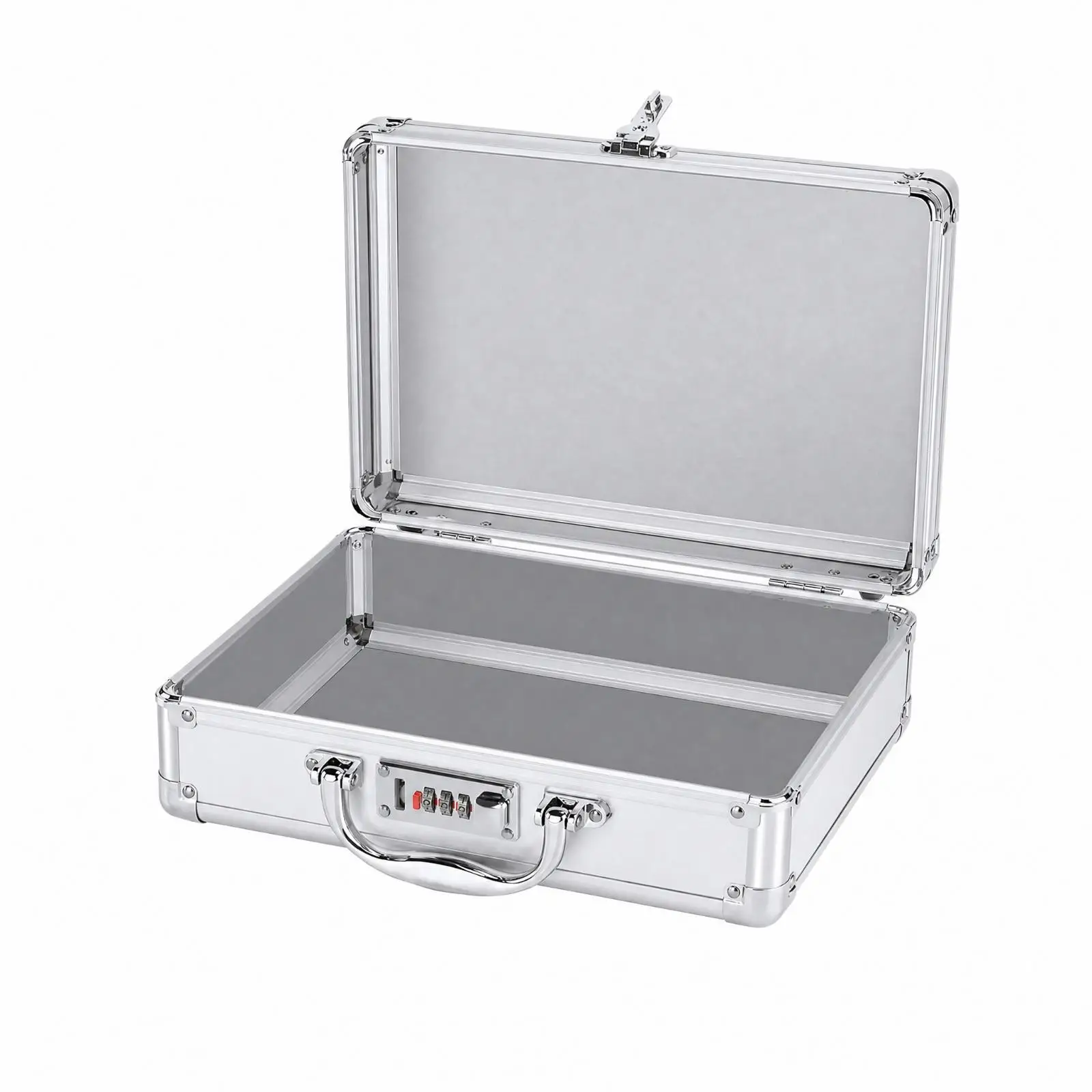 Hard Shell Aluminum Tool Box for Gear and Equipment with Reinforced Metal Corners and Top Handle