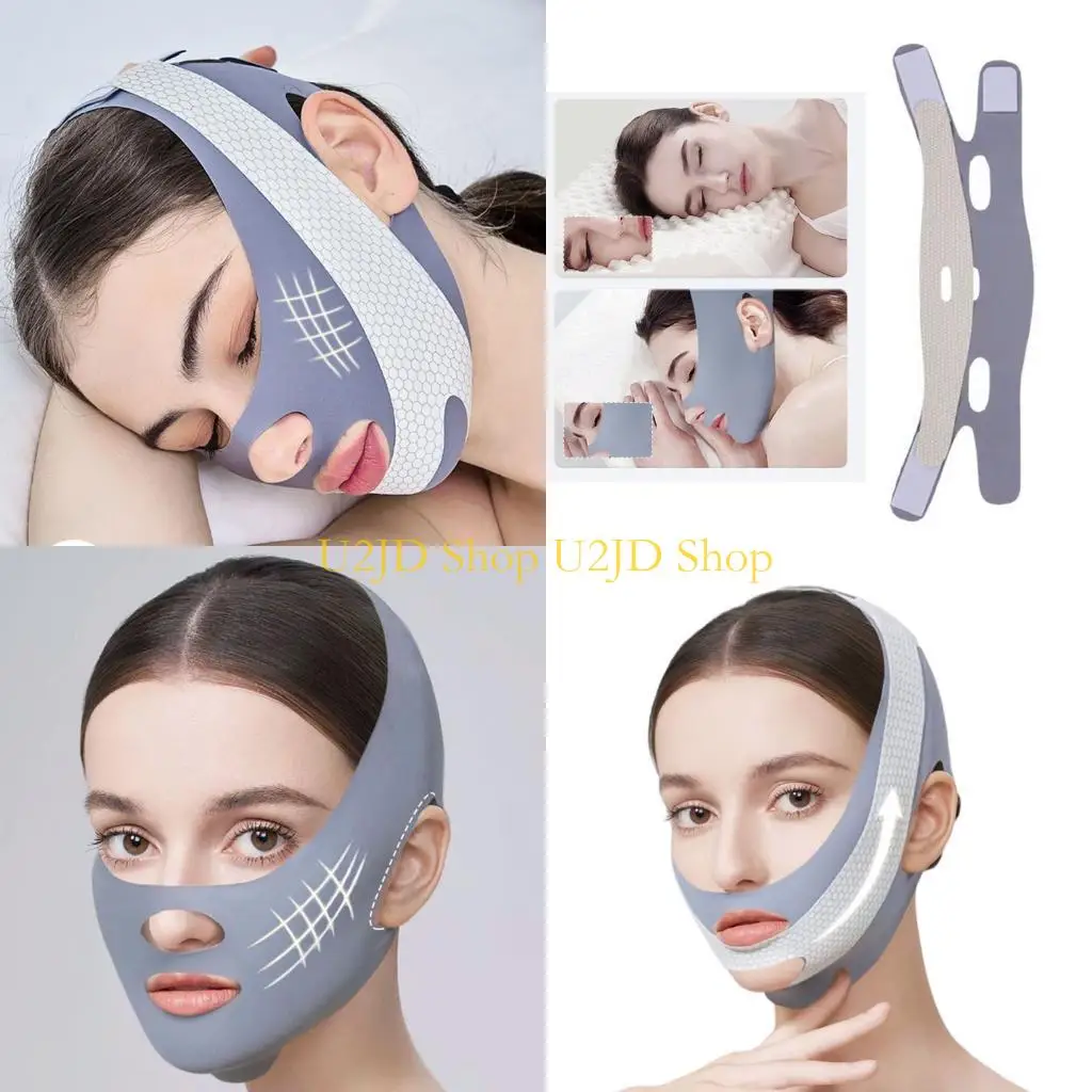 u2jdフェイスシェーパー快適な顔彫刻ストラップ一晩
