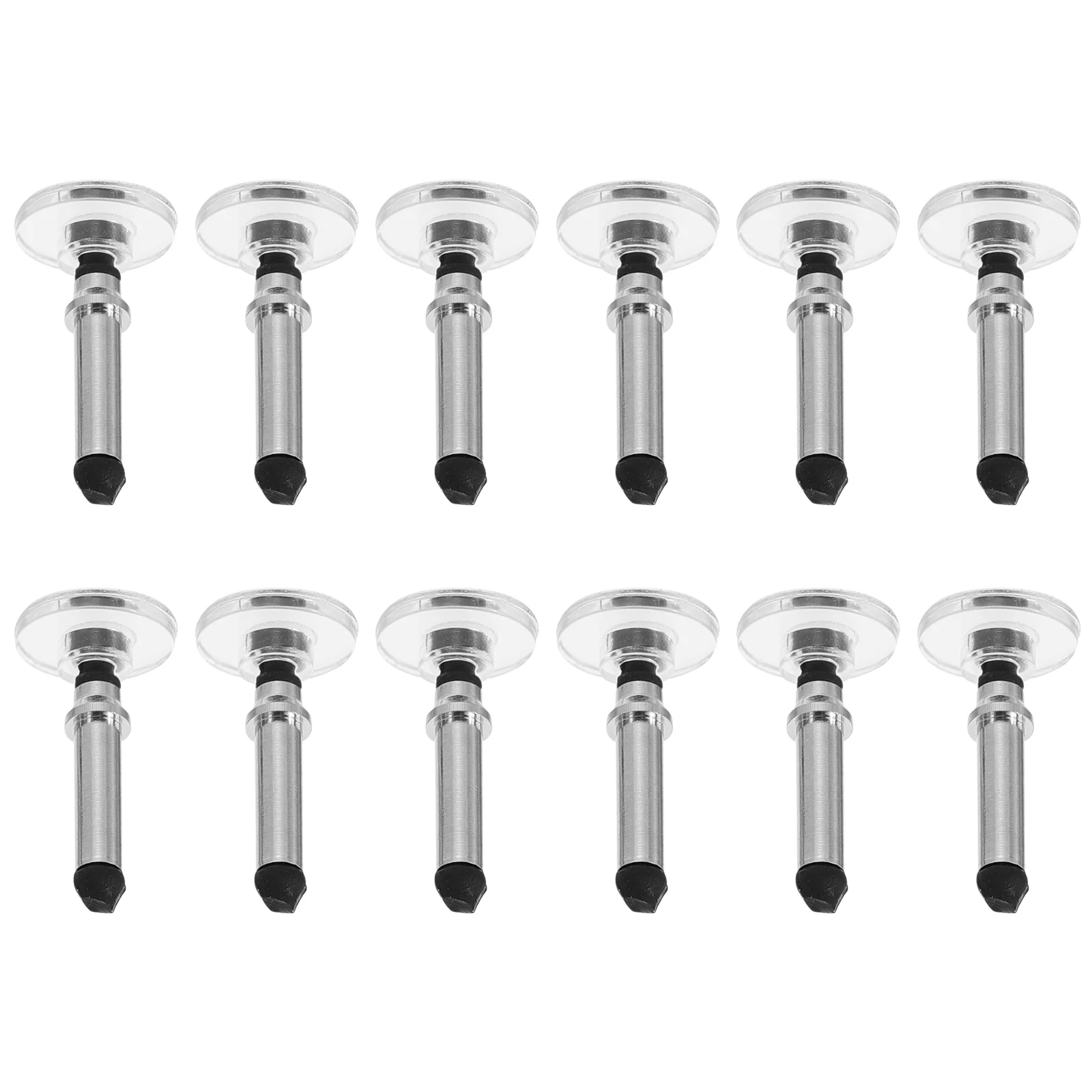 12 Pcs Disc Touch Stylus Replacement Tips Universal Pen Accessory Silver Screen Tools Refill Travel
