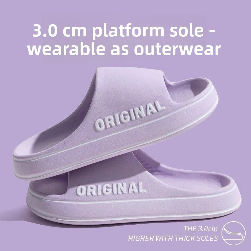 Solid House Slippers For Women Men Thick Sole Anti-Slip Bathroom Slippers Extra Soft and Fashion New Slippers for Outdoors