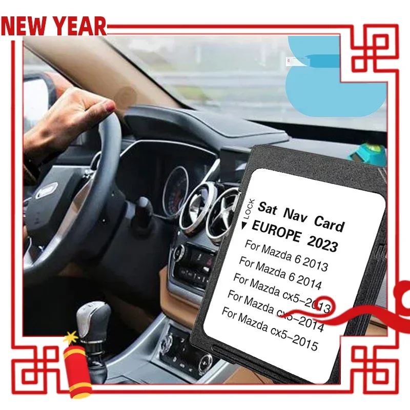 

Fast Delivey for Mazda 6 CX-5 SD Map Cards Europe UK Sat Navi 2023 Navigation 8GB GPS Card Accessories with Anti Fog Sticker