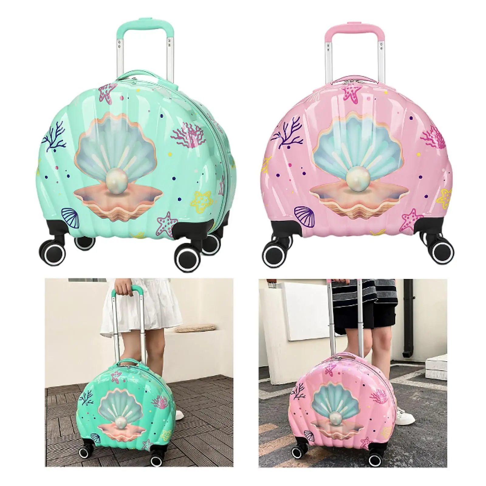 

Kids Luggage Cartoon Aluminum Handle Children's Day Gift Sturdy Rolling Suitcase