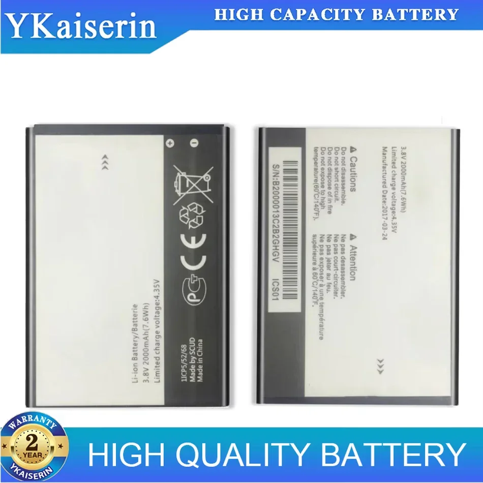 For Alcatel One Touch Pop Icon A564C - 2000mAh Mobile Phone Battery, Model TLI020F2