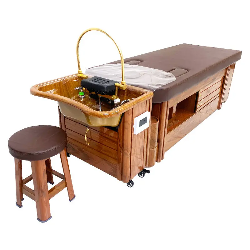 For Push-Pull Shampoo Massage Bed, Water Circulation Steam Therapy for Salon