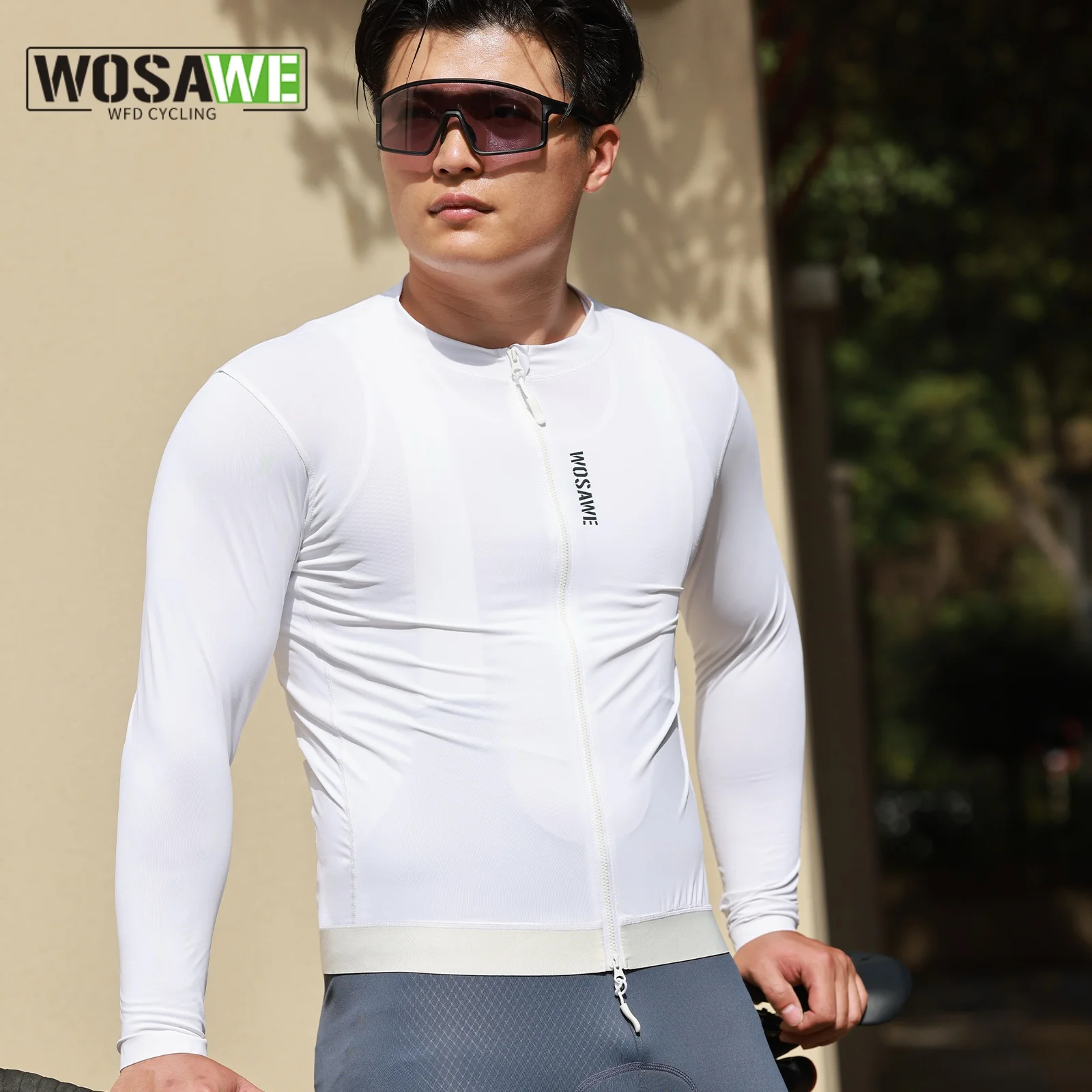 

WOSAWE Cycling Jersey Long Sleeve Men Pro Slim Fit Cycling Jersey MTB Road Bike Clothing Breathable Quick Dry Shirt