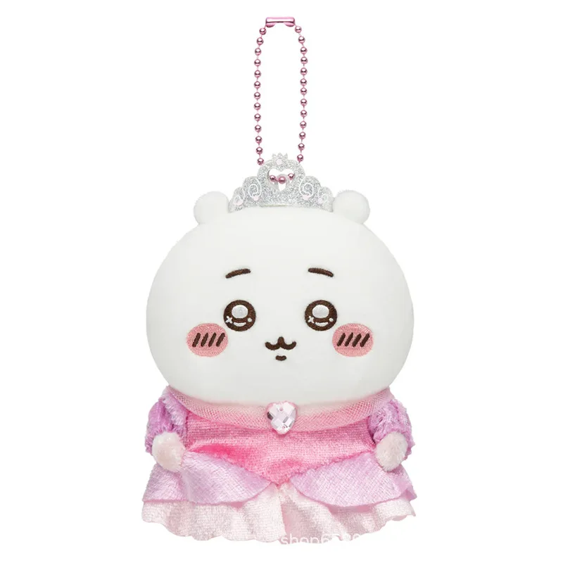 Gapanese Cartoon Chiikawa Birthday Crown Princess Prince Series Plush Toys Hachiware Usagi Pendant Doll Bag Kawaii Pendant