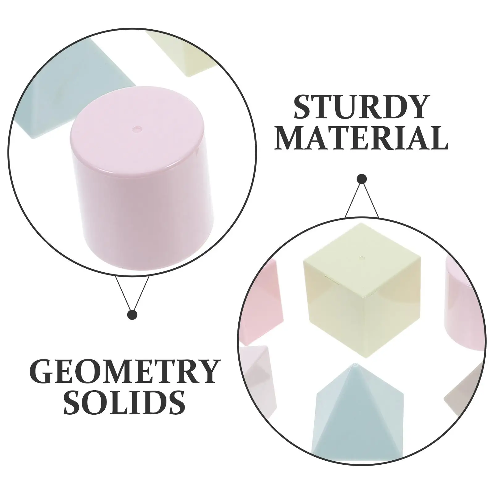 Solid Geometry Teaching Aids Baby Toys Geoboards Translucent Plastic Manipulatives Pupils