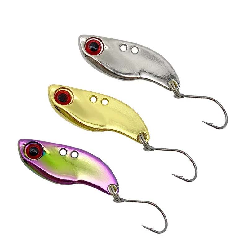 

3pcs Mini Fishing Spoon Lure Long Casting Metal Jig 2.5g 3.5g 5g Slow Sinking Spinnerbait Single Hook Crankbait Bass Trout