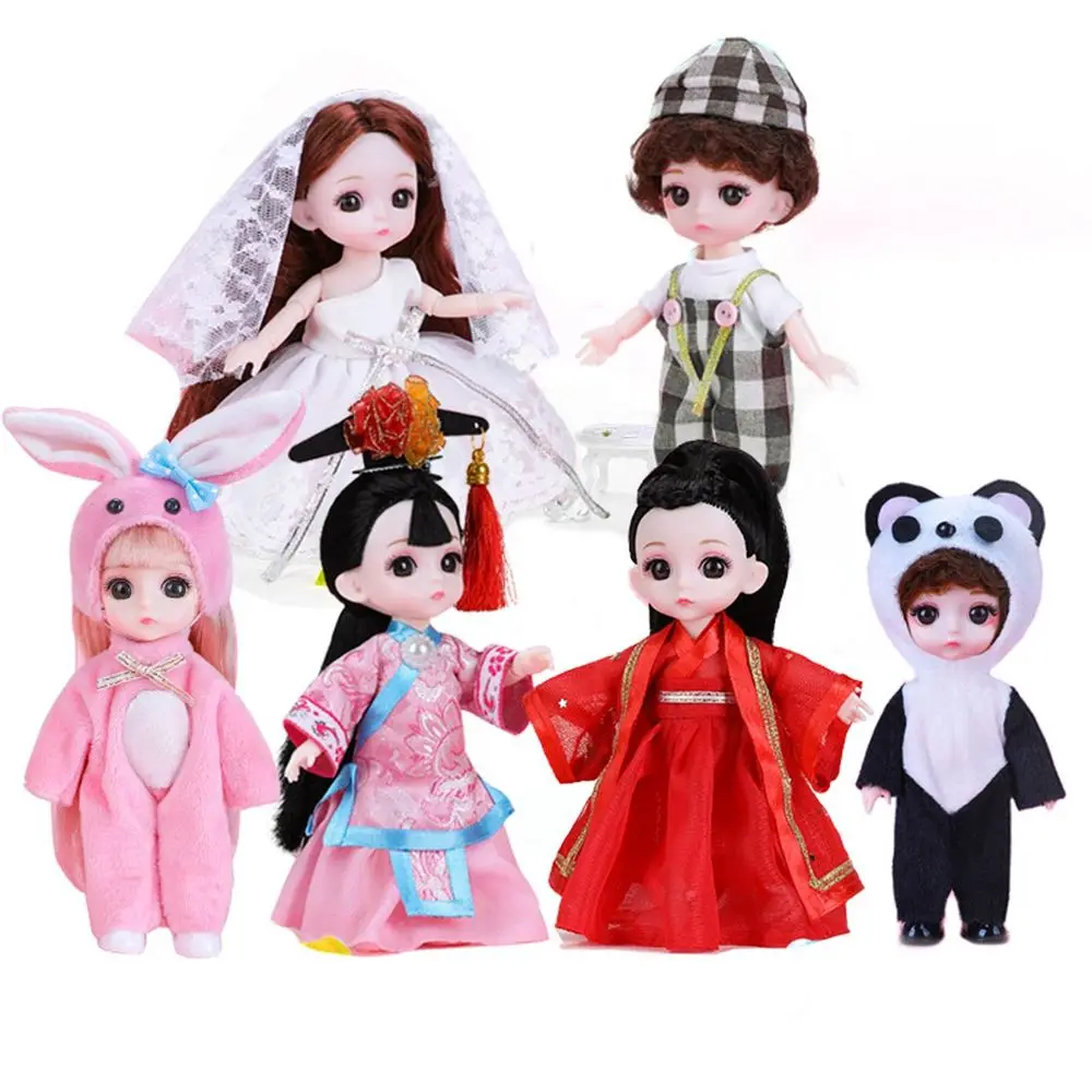 OB11 Clothes Suit Cute Princess Dress Headband Wedding Dress 1/12BJD Tops Hoodies Shorts Pants For 16CM Dolls Accessories