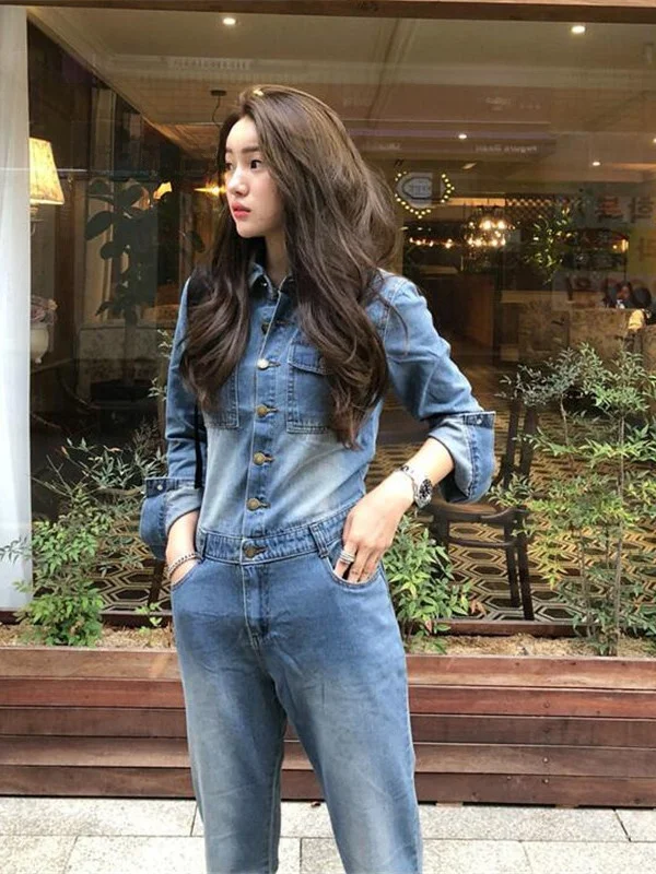 

Spring New Sle Loose Women's Jeans High Waist Zipper Closure Faionable Student Pants Slimming Versatile Denim Overalls