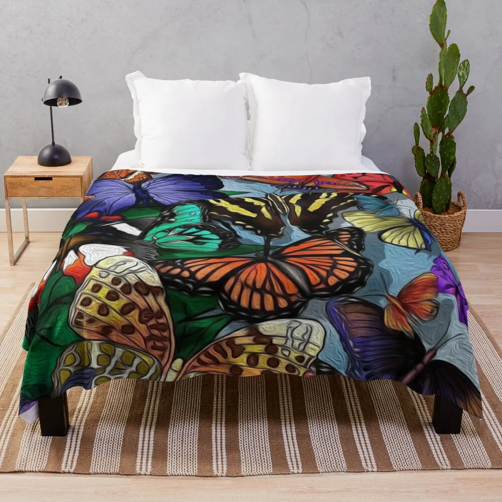 

WILD BUTTERFLIES Throw Blanket for babies Sofa Quilt Travel Blankets