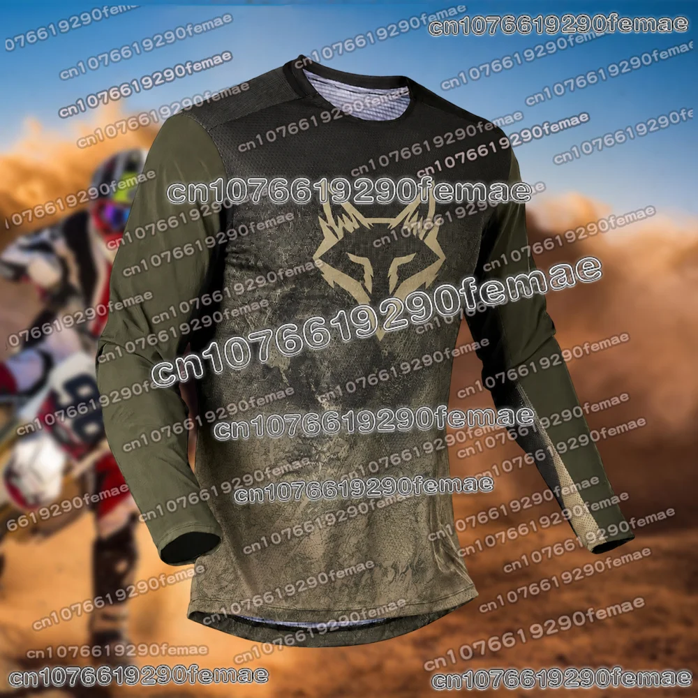 Summer Off-Road Motorcycle Adventure Riding Shirt Long Sleeve Men Breathable Quick Dry Lightweight Outdoor Sports Casual Top view 3