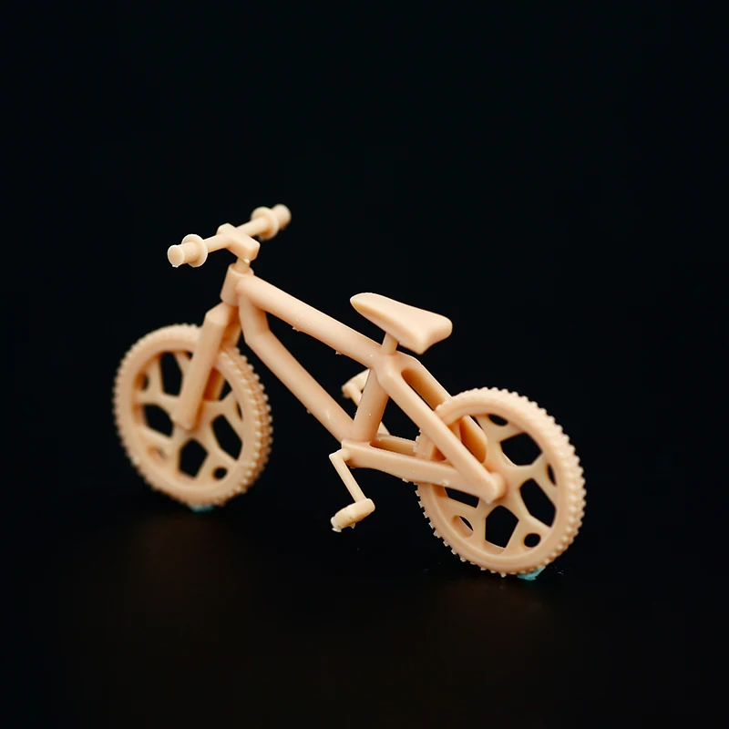 1/64 Bicycle Nobody Miniature Model Sand Table Villain Scene Need To Be Colored By Yourself