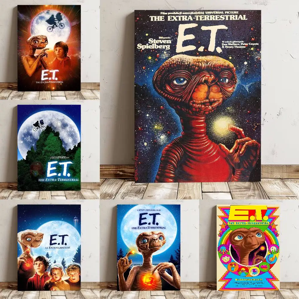 Movie E.T. The Extra-Terrestrial Poster High Quality Print Waterproof Wall Art Sticker For Bar Living Room Decor Gift